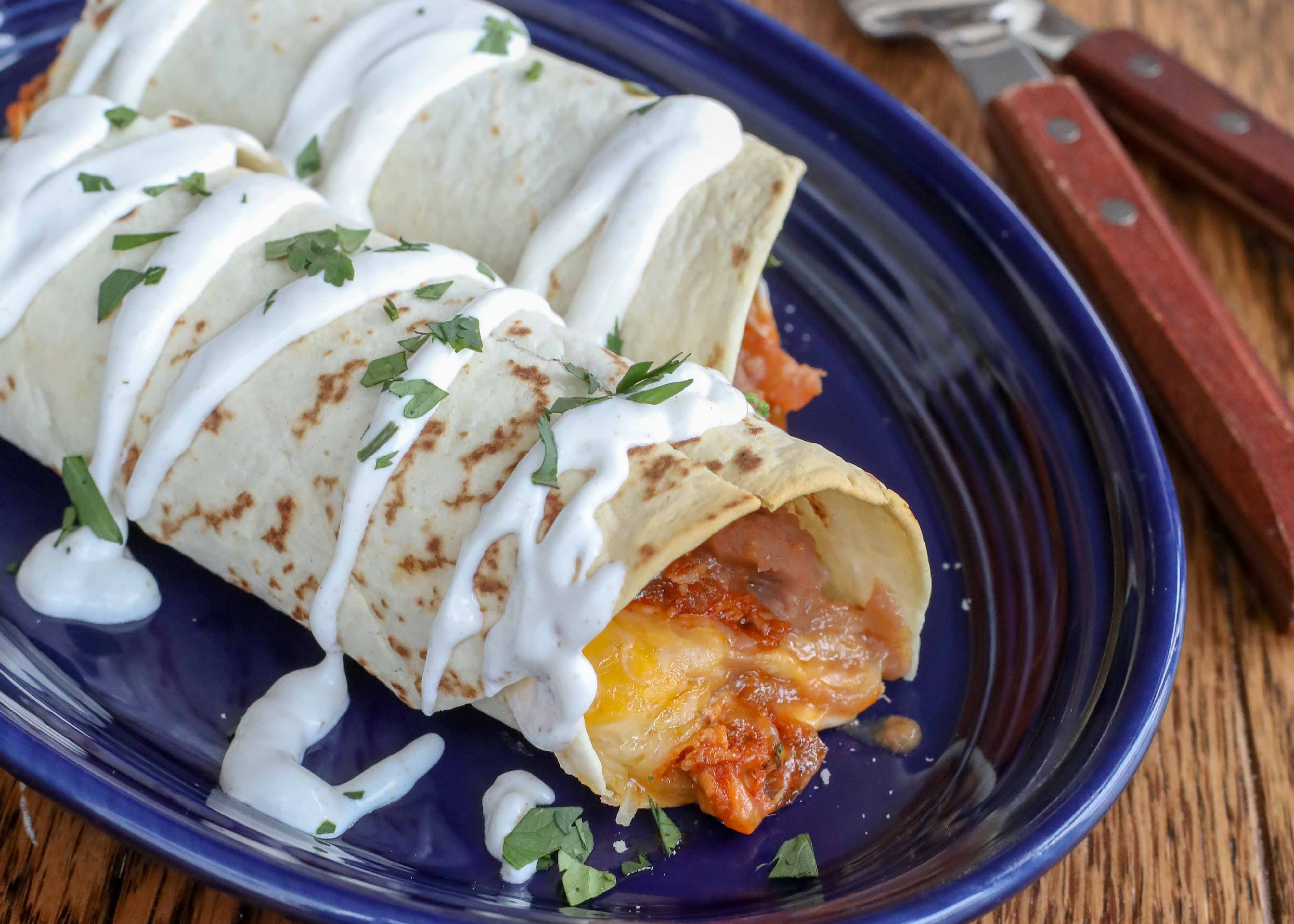The Best Red Chile Chicken Burritos: Spicy, Creamy, Cheesy